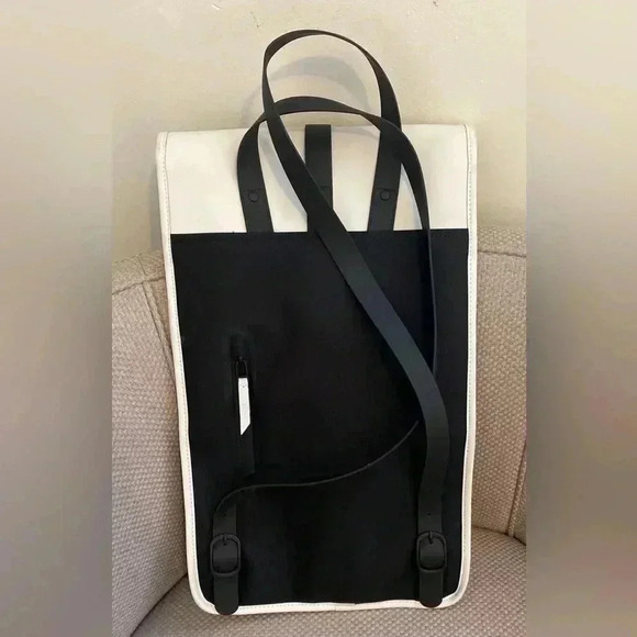 RAINS White Classic Waterproof Backpack - Picture 4 of 9